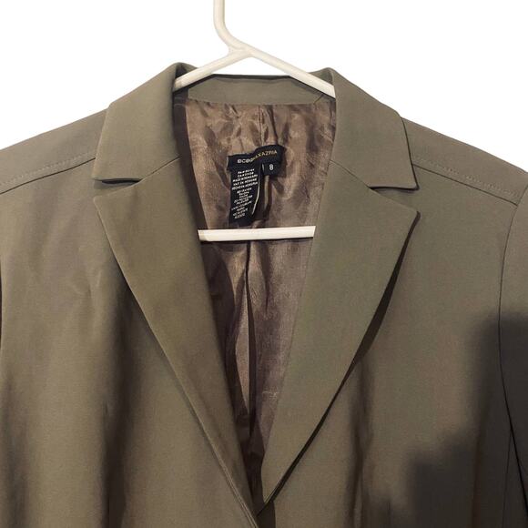 BCBGMaxazria Brown Two Button Collared Career Formal Blazer Women SZ 8 - Picture 3 of 7